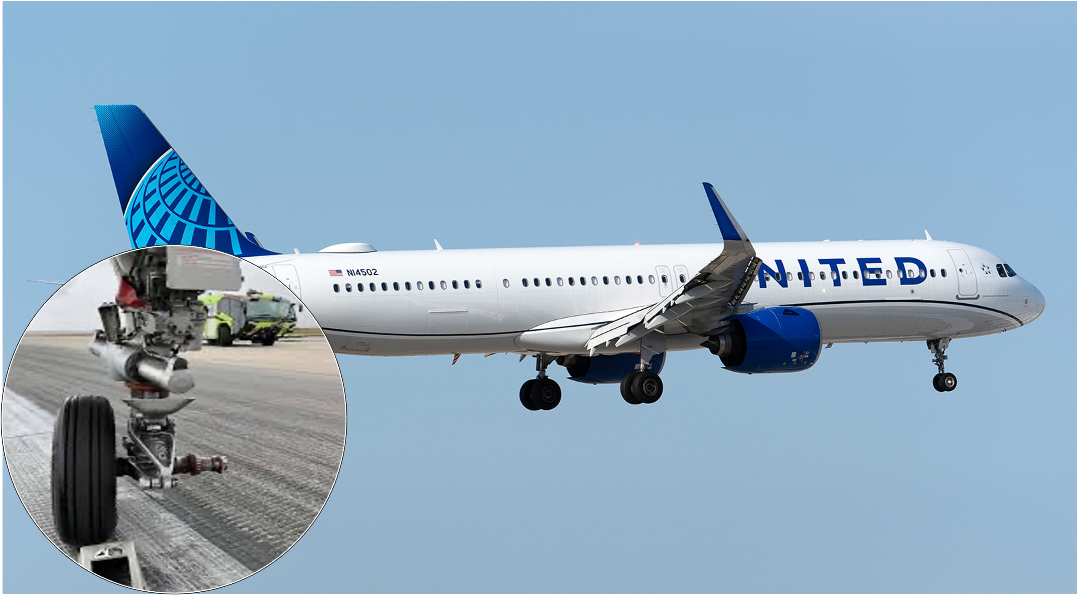 United A321neo loses a wheel on landing 