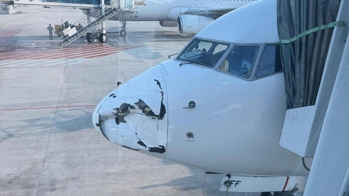 Garuda Indonesia Boeing 737 lands with damaged nose cone, mystery surrounds cause