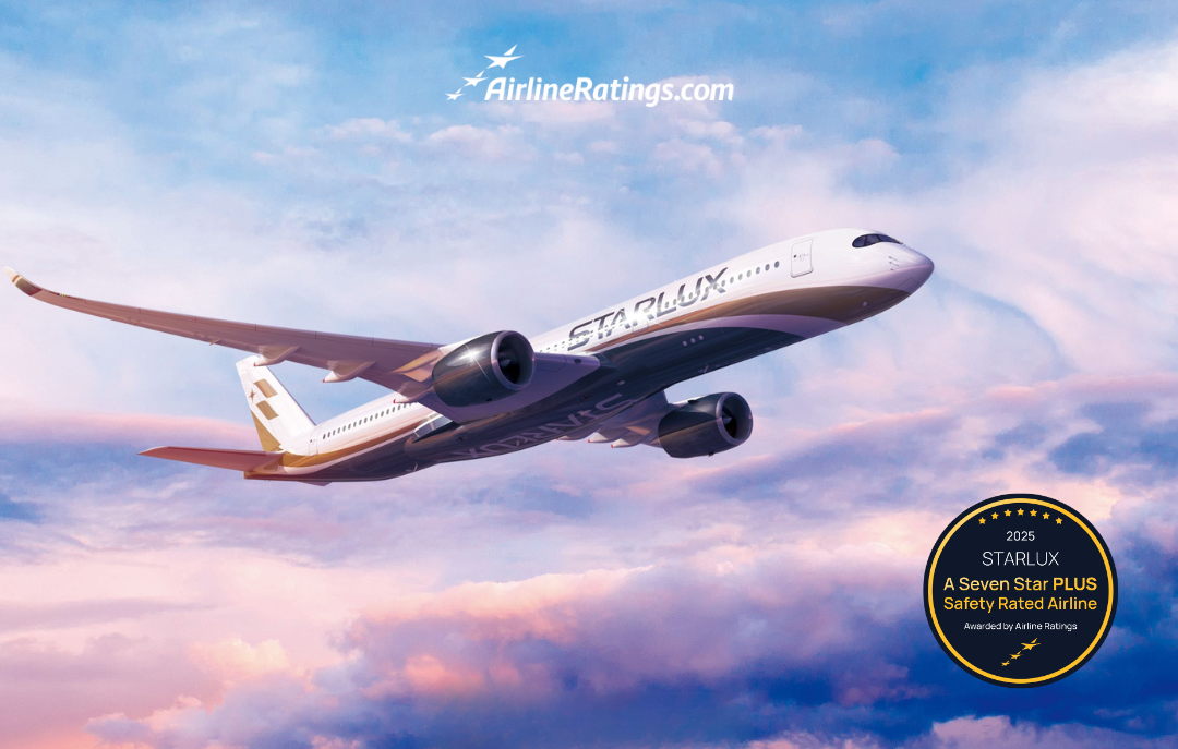 STARLUX becomes third airline to earn Seven-Star PLUS safety status