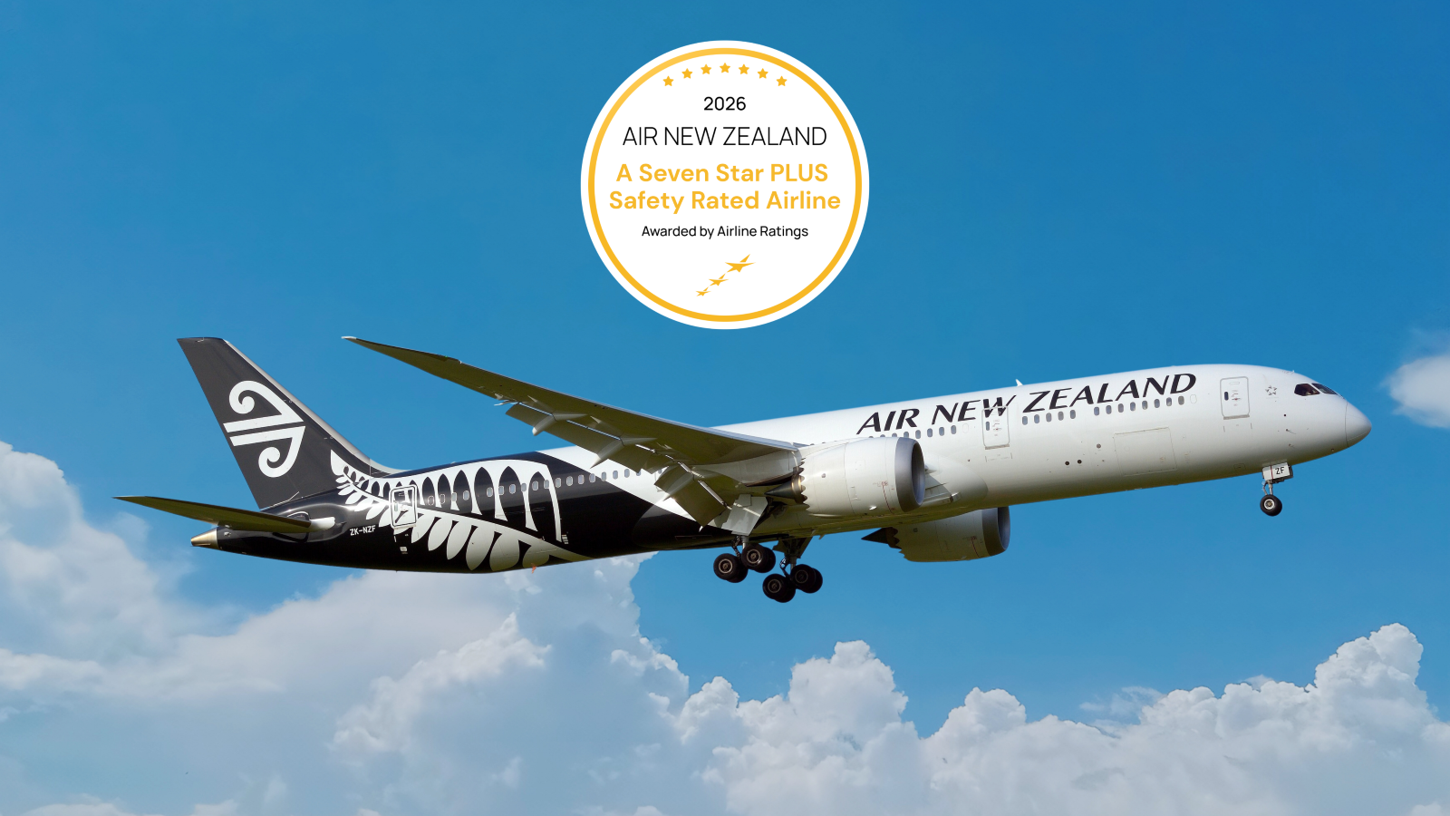 Air New Zealand earns top Seven Star PLUS safety rating 