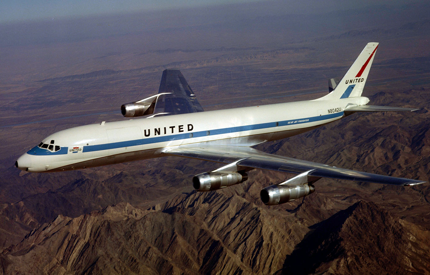 Dramatic images of the world's most rugged airliner - the DC-8