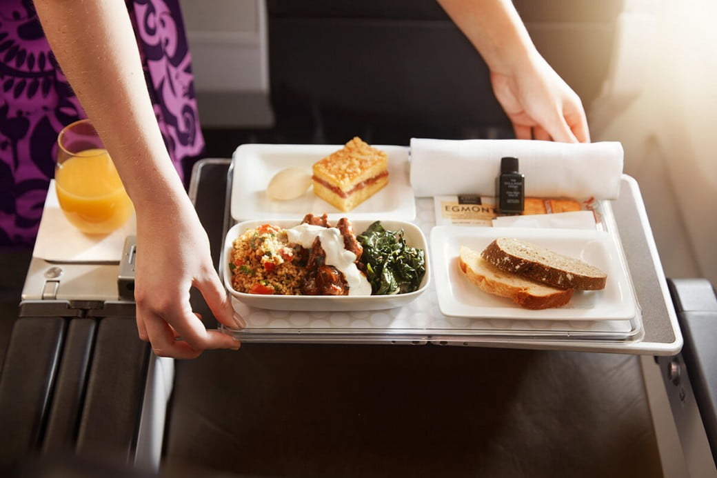 Air New Zealand Premium Economy Meal 